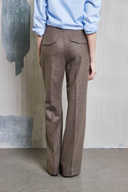 Marlene tweed pants in greige