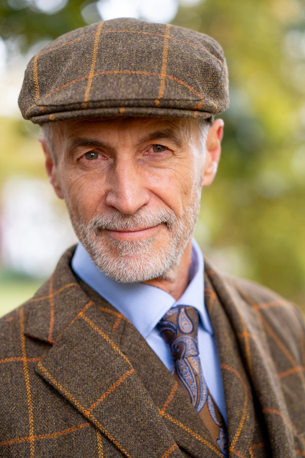 Tweed Cap green in Lovat Tweed