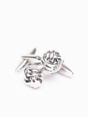 Cufflinks: Big Silver Knot