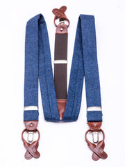 Suspenders, tweed blue