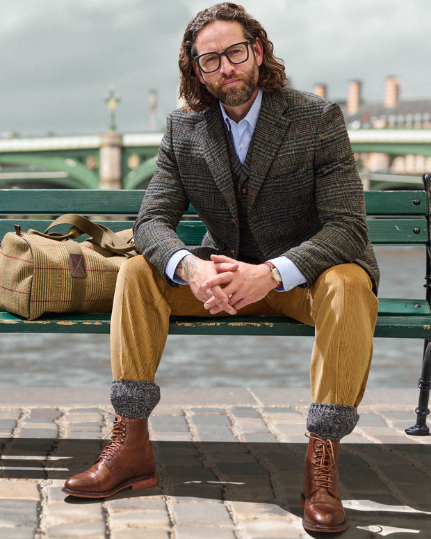 Classic tweed jacket in 3 button Harris tweed John Crocket