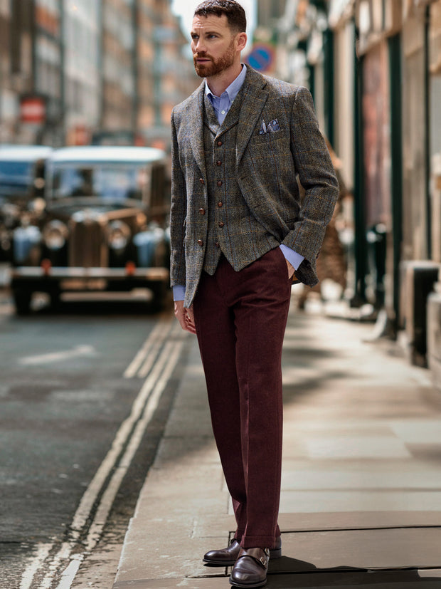 Classic tweed jacket in 3-button Harris tweed