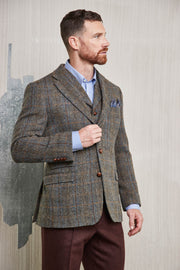 Classic tweed jacket in 3-button Harris tweed