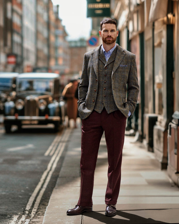 Classic tweed jacket in 3-button Harris tweed