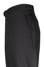 Slimline tailcoat trousers in black by Wilvorst