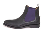 Chelsea Boots wih lilac insert